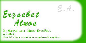 erzsebet almos business card